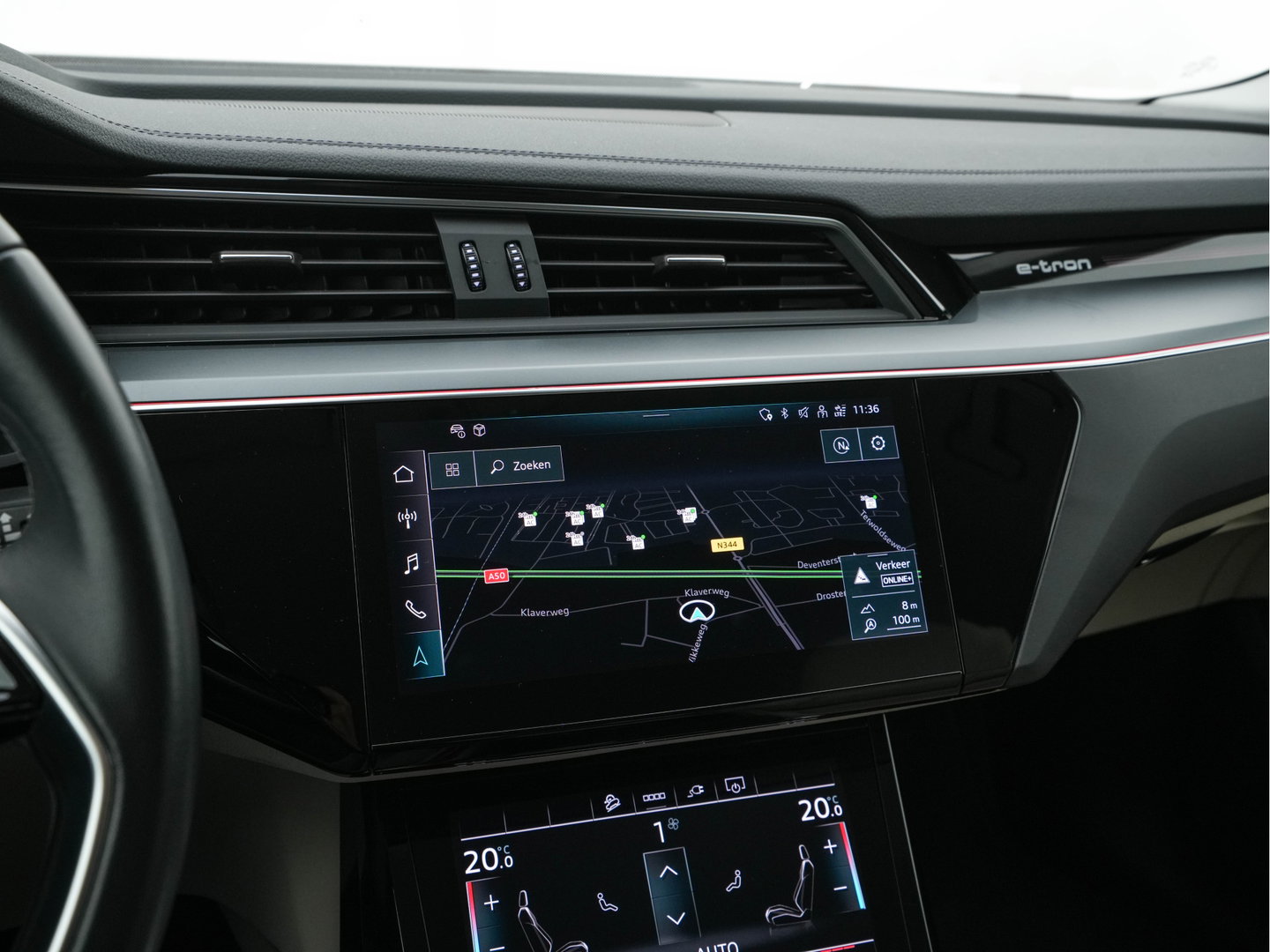 Audi Q8 e-tron 50 quattro Advanced Edition 95 kWh [3-Fase-22kW] {SoH-99%} (INCL-BTW)  Aut. *LEATHER | FULL-LED | MEMORY-PACK | ADAPTIVE-CRUISE | CAMERA | PRIVACY-GLASS | DIGI-COCKPIT | SHIFTPADDLES | DAB | AMBIENTLIGHT | TOWBAR | 20''ALU*