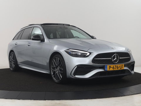 Mercedes-Benz C-Klasse Estate 300 e AMG Line | SOH 98,0% | Panoramadak | Leder | Memory | Stoelverwarming | Cruise control | 360 Camera | Sfeerverlichting | Carplay