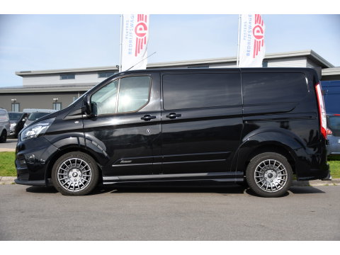 Ford Transit Custom 320 2.0 TDCI L1H1 DC MS-RT Black Edition Adaptieve Cruise, Camera, Carplay, 170pk, 2 x Schuifdeur, Automaat, LED, Stoelverwarming, Leder, Uniek!