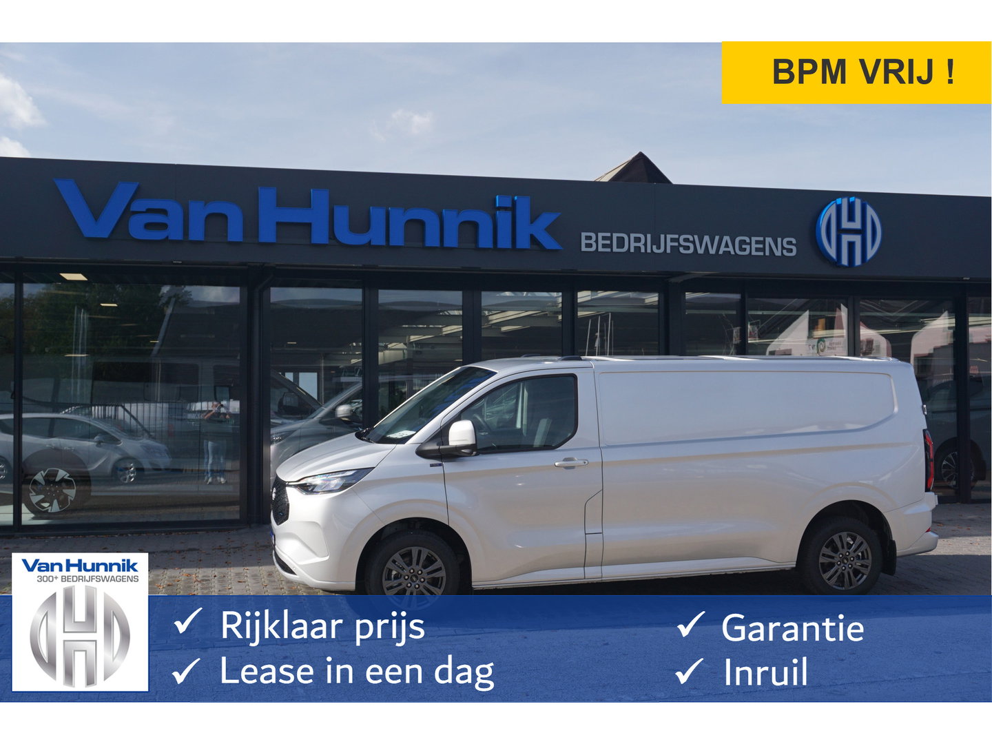 Ford E-Transit Custom 340L 218PK 71KWH Limited AUT BPM VRIJ!! Navi, ACC, 360° Cam, 17" LM NR. EC31