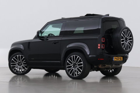 Land Rover Defender 90 D300 X | BTW | 23 Inch | Canvas Vouwdak | ClearSight | Trekhaak | Head-Up | Koelbox | Meridian Surround