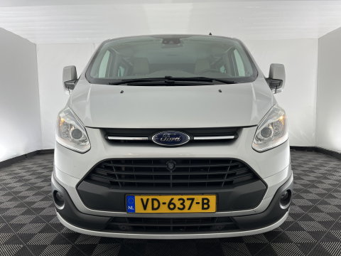 Ford Transit Custom 290 2.2 TDCI L2H1 Limited DC *DUBBEL-CABINE | DUBBELE-SCHUIFDEUR | LEATHER | NAVI-FULLMAP | CAMERA | AIRCO | CRUISE | PDC | 16''ALU | TOWBAR*