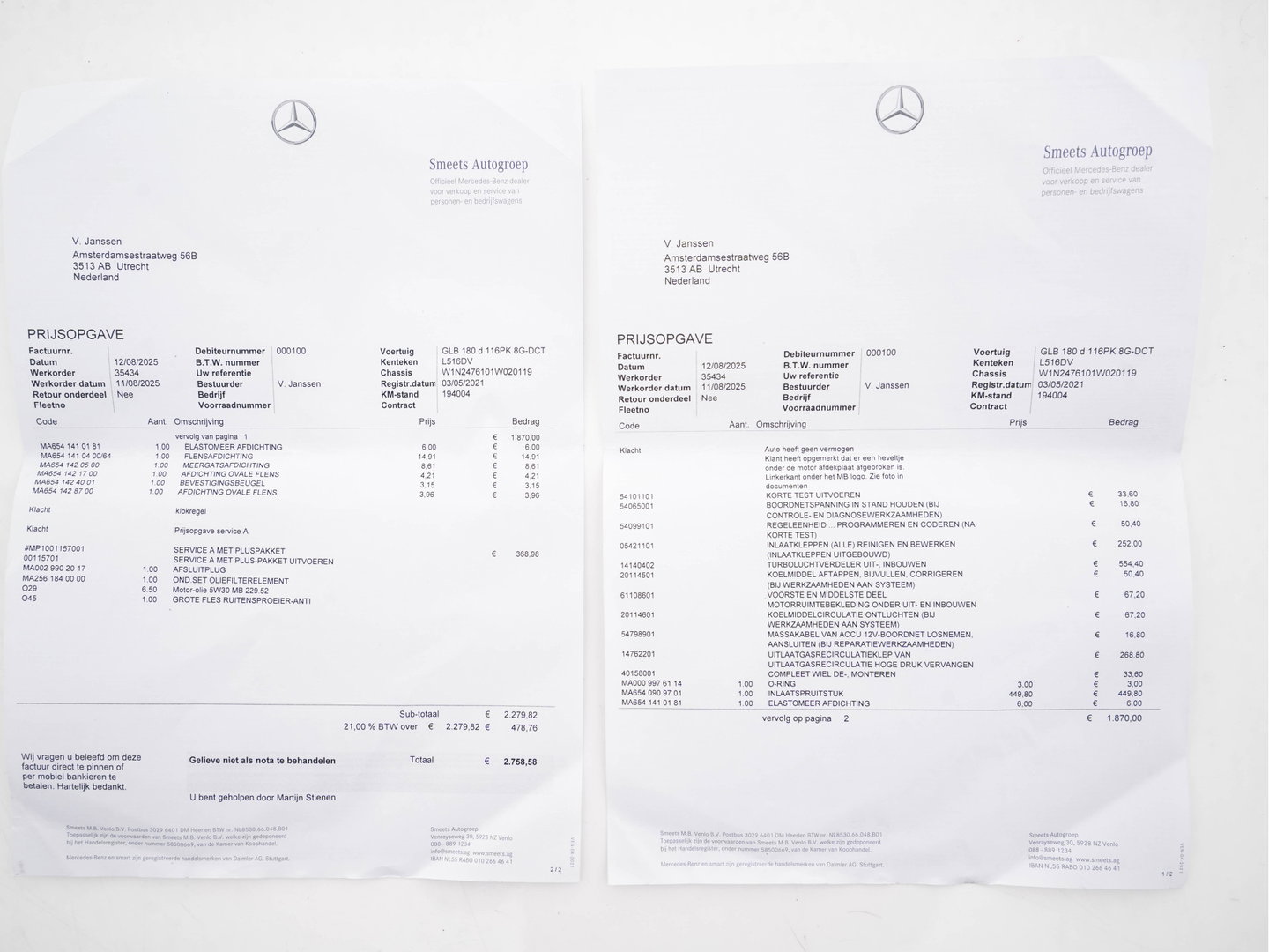 Mercedes-Benz GLB 180 d Premium Plus (INCL. BTW) *AUT | TOWBAR | LEATHER-MICROFIBRE | FULL-LED | AMBIENTLIGHT | WIDE-COCKPIT | HEATED-SPORTSEATS | KEYLESS | NAVI-FULLMAP | ECC | SHIFTPADDLES | PDC | CRUISE | 190''ALU*