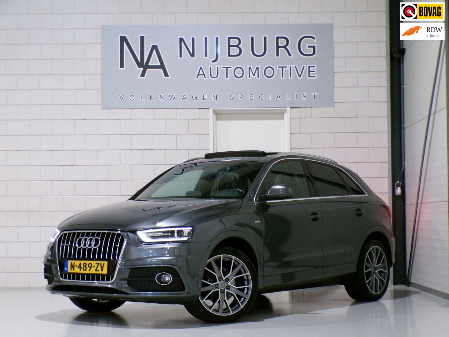 Audi Q3 2.0 TFSI Quattro S Line "Automaat" 2X S-Line Pano Stoelverwarming Xenon-LED 19"Velgen Navigatie Cruise-control Garantie