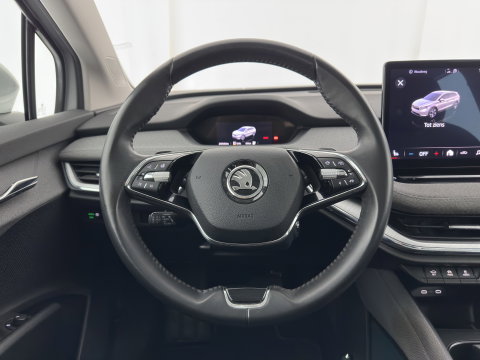 Škoda Enyaq iV 80 (INCL-BTW) *AUT | LEATHER-FABRIC | FULL-LED | DIGI-COCKPIT | CAMERA | KEYLESS | NAVI-FULLMAP | AMBIENTLIGHT | ECC | HEATED-COMFORTSEATS | DAB+ | PDC | CRUISE | CARPLAY | 17"ALU*