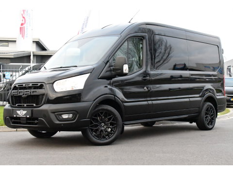 Ford Transit 350 2.0 TDCI L3H2 Black Edition Camera, Cruise, Caplay, Automaat, 130PK, Trekhaak, Multimedia, Sensoren, UNIEK!