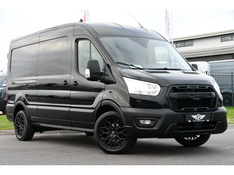 Ford Transit 350 2.0 TDCI L3H2 Black Edition Camera, Cruise, Caplay, Automaat, 130PK, Trekhaak, Multimedia, Sensoren, UNIEK!