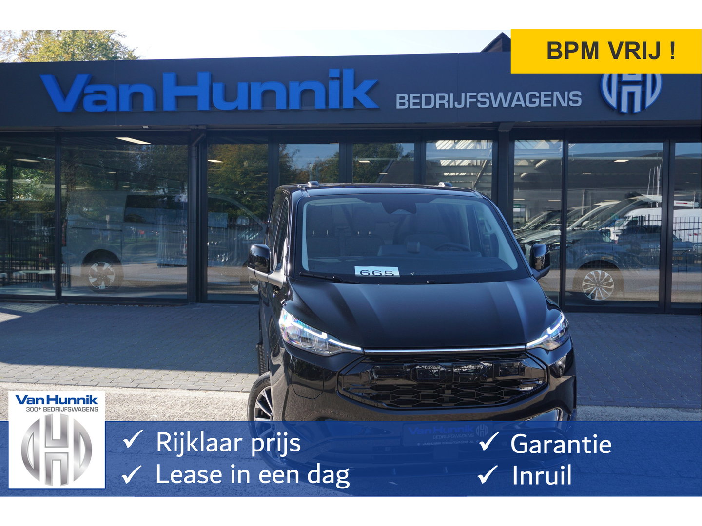 Ford E-Transit Custom 340L 218PK 71KWH AWD JWR Edition AUT BPM VRIJ!! Apple CP, 19" LM, LED, Trekhaak, 2x Schuifdeur!! NR. ECJWR1