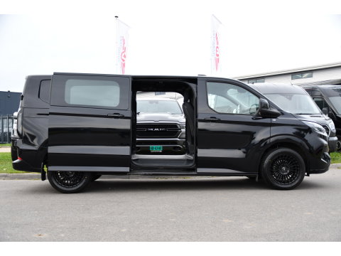 Ford Transit Custom 300 2.0 TDCI L2H1 Limited Black Edition Adaptieve Cruise, Camera, Carplay, LED, 2 x Schuifdeur, Automaat, 170pk, Stoelverwarming, Sensoren, Uniek!