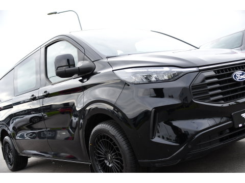 Ford Transit Custom 300 2.0 TDCI L2H1 Limited Black Edition Adaptieve Cruise, Camera, Carplay, LED, 2 x Schuifdeur, Automaat, 170pk, Stoelverwarming, Sensoren, Uniek!