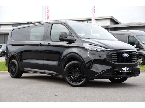 Ford Transit Custom 300 2.0 TDCI L2H1 Limited Black Edition Adaptieve Cruise, Camera, Carplay, LED, 2 x Schuifdeur, Automaat, 170pk, Stoelverwarming, Sensoren, Uniek!