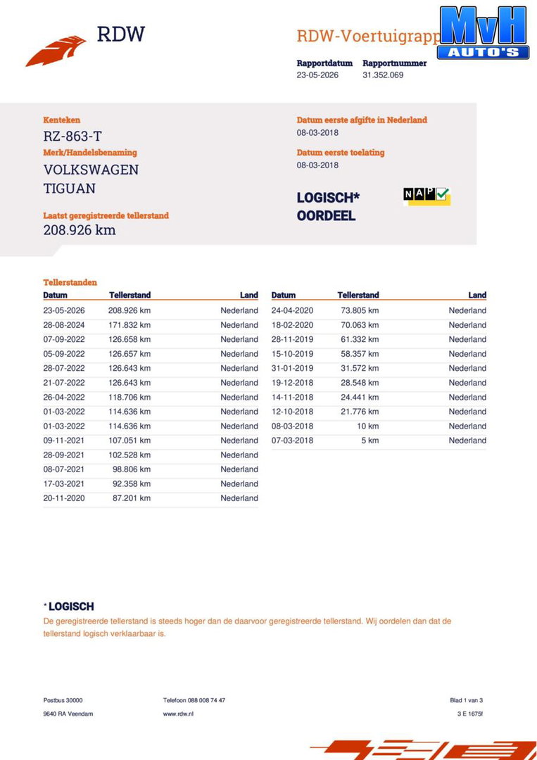 Volkswagen Tiguan 1.4 TSI ACT|PANO|MATRIX-LED|TREKH|ACC|NAP