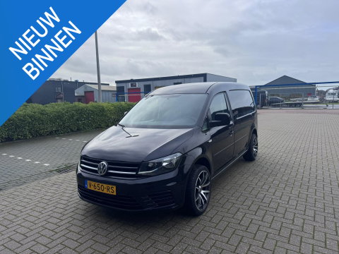 Volkswagen Caddy 2.0 TDI L2 Maxi EURO6 Leer Airco Cruise ZWART LM