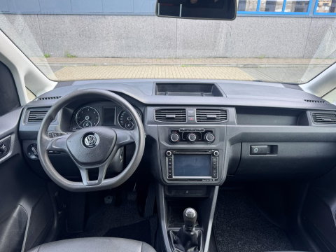 Volkswagen Caddy 2.0 TDI L2 Maxi EURO6 Leer Airco Cruise ZWART LM