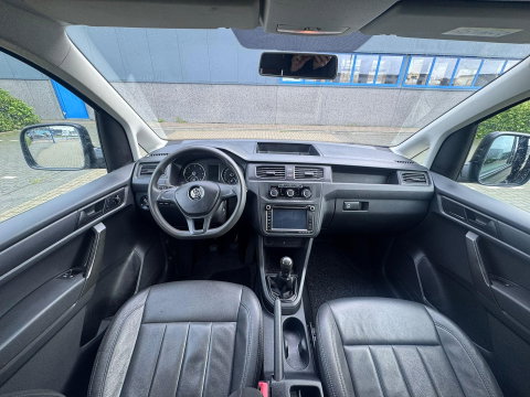 Volkswagen Caddy 2.0 TDI L2 Maxi EURO6 Leer Airco Cruise ZWART LM