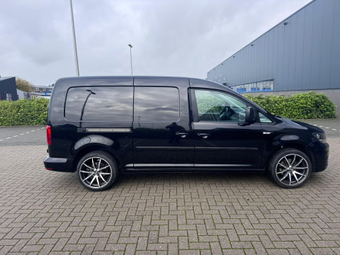 Volkswagen Caddy 2.0 TDI L2 Maxi EURO6 Leer Airco Cruise ZWART LM