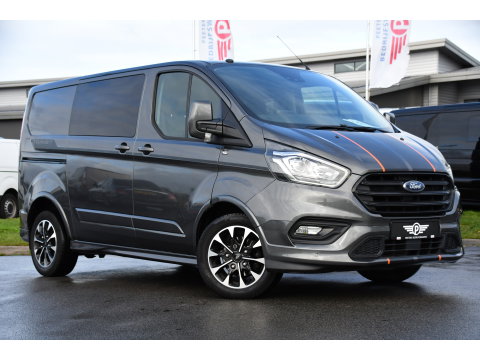 Ford Transit Custom 290 2.0 TDCI L1H1 Sport DC Cruise, Camera, Carplay, Leder, LED, 170pk, 2 x Schuifdeur, Automaat, Stoelverwarming, Uniek!