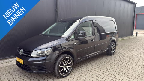 Volkswagen Caddy 2.0 TDI L2 Maxi EURO6 Leer Airco Cruise ZWART LM