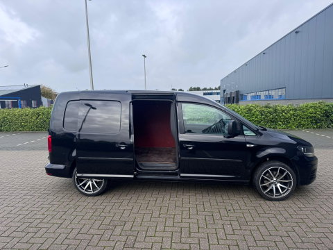 Volkswagen Caddy 2.0 TDI L2 Maxi EURO6 Leer Airco Cruise ZWART LM