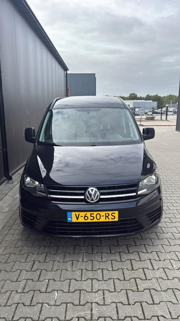 Volkswagen Caddy 2.0 TDI L2 Maxi EURO6 Leer Airco Cruise ZWART LM