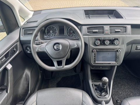 Volkswagen Caddy 2.0 TDI L2 Maxi EURO6 Leer Airco Cruise ZWART LM