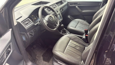 Volkswagen Caddy 2.0 TDI L2 Maxi EURO6 Leer Airco Cruise ZWART LM