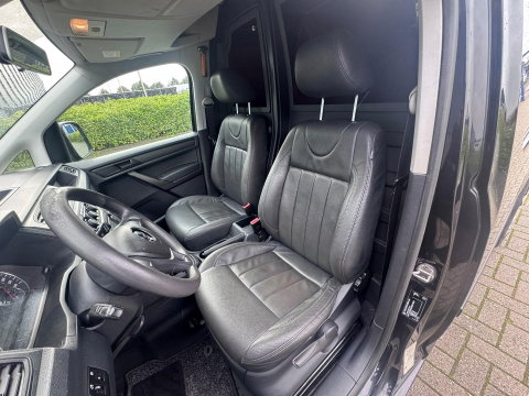 Volkswagen Caddy 2.0 TDI L2 Maxi EURO6 Leer Airco Cruise ZWART LM