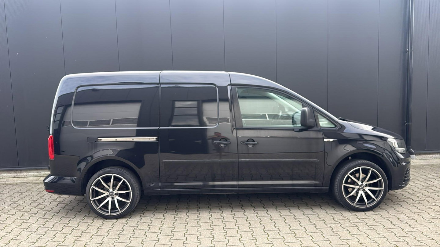 Volkswagen Caddy 2.0 TDI L2 Maxi EURO6 Leer Airco Cruise ZWART LM