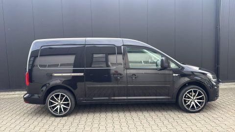 Volkswagen Caddy 2.0 TDI L2 Maxi EURO6 Leer Airco Cruise ZWART LM