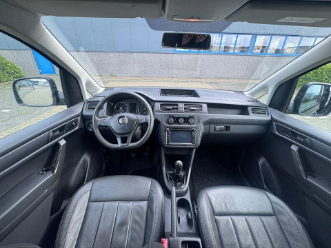 Volkswagen Caddy 2.0 TDI L2 Maxi EURO6 Leer Airco Cruise ZWART LM