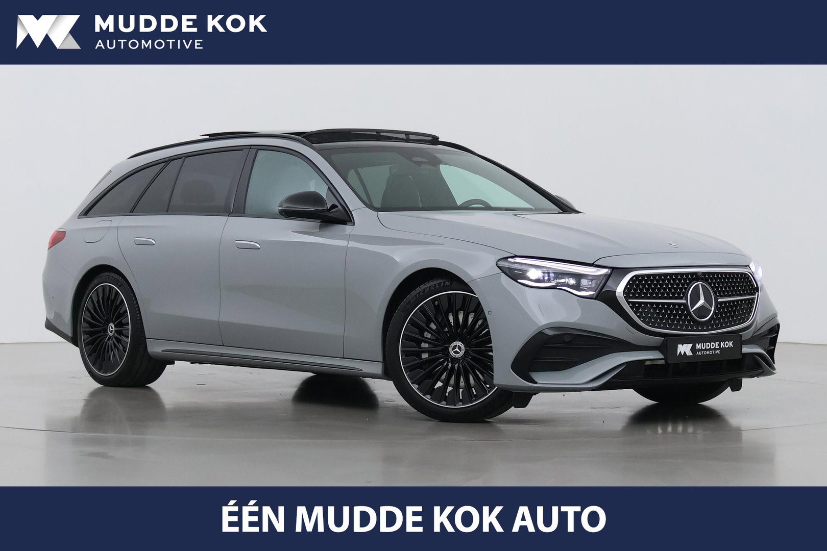 Mercedes-Benz E-Klasse 300 e AMG Line | Nightpakket | Panoramadak | 360° Camera | Trekhaak | Keyless | Stoelverwarming | 20 Inch