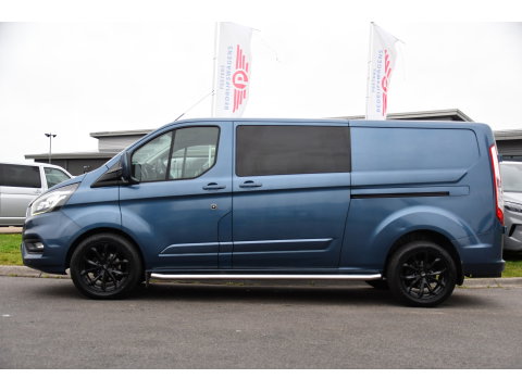 Ford Transit Custom 300 2.0 TDCI L2H1 Limited DC Adaptieve Cruise, Camera, Cruise, 2 x Schuifdeur, 130pk, Automaat, Trekhaak, Stoelverwarming, Sensoren, Uniek!