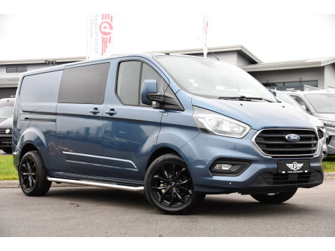 Ford Transit Custom 300 2.0 TDCI L2H1 Limited DC Adaptieve Cruise, Camera, Cruise, 2 x Schuifdeur, 130pk, Automaat, Trekhaak, Stoelverwarming, Sensoren, Uniek!