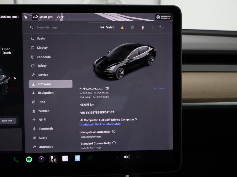 Tesla Model 3 Long Range AWD 75 kWh | SOH 90,7% | Panoramadak | Leder | Memory | Stoelverwarming | Camera | Park assist | Climate control